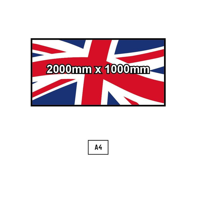 Custom Printed Flag - 2000mm x 1000mm - QUICK DELIVERY