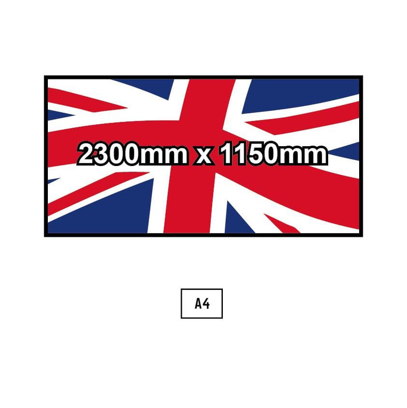 Custom Printed Flag - 2300mm x 1150mm  - QUICK DELIVERY