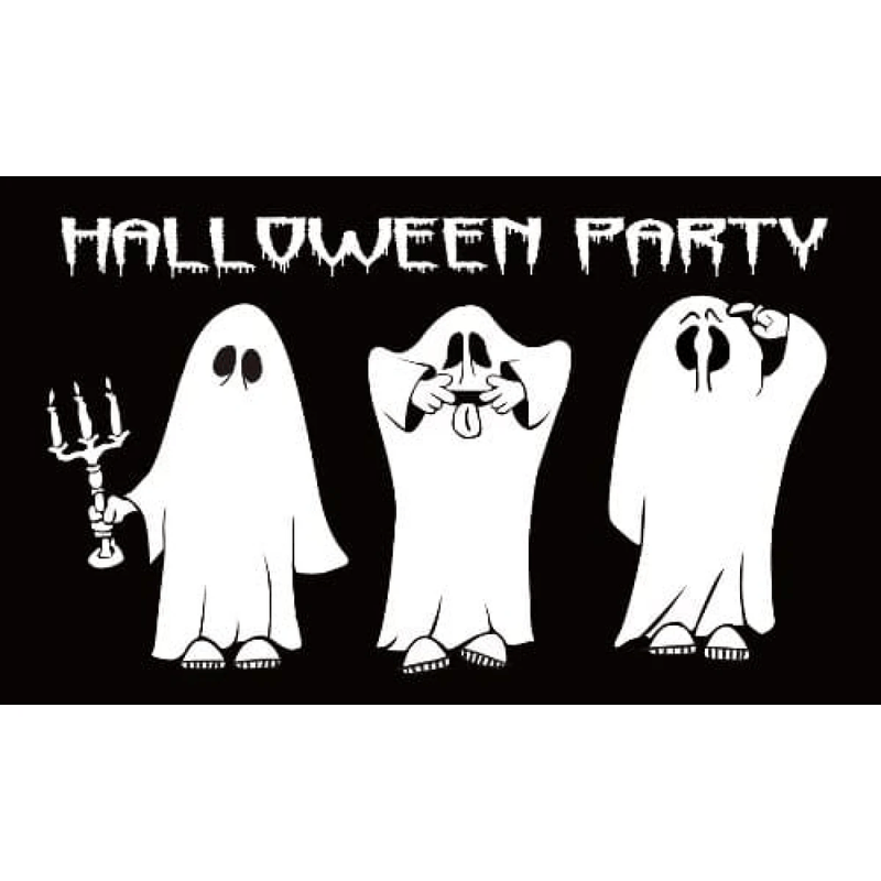 Halloween Ghost Party 5ft x 3ft flag