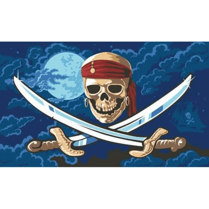 Halloween Pirate (skull) 5ft x 3ft flag