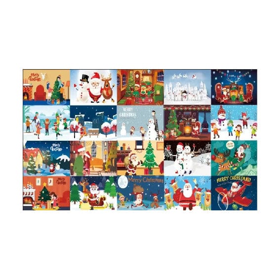 Christmas scenes 5ft x 3ft flag