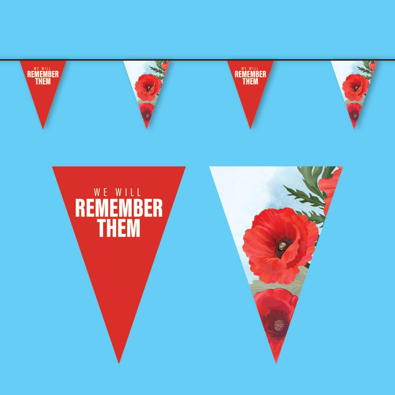 Remembrance Day Poppy Bunting - Design 2