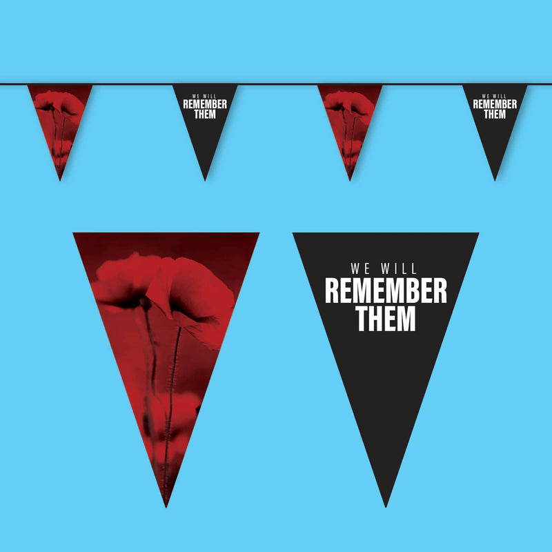 Remembrance Day Poppy Bunting - Design 2