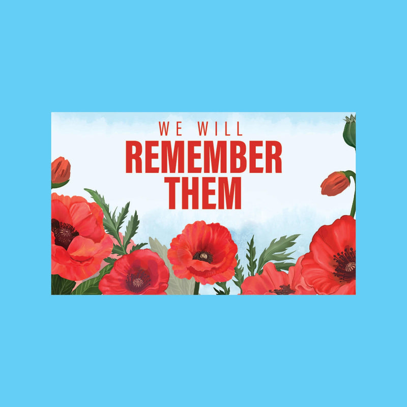 Remembrance Day Poppy flag - Design 1