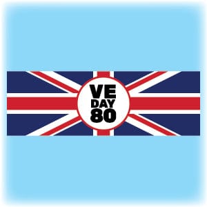 VE Day 80 outdoor banner - design 1