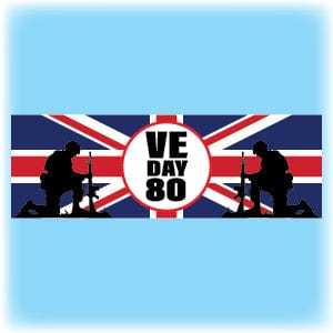 VE Day 80 outdoor banner - design 2