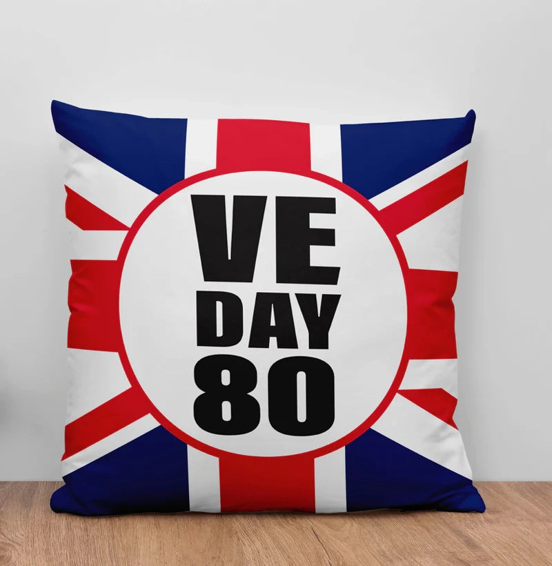 VE Day 80 commemorative cushion - Design 1