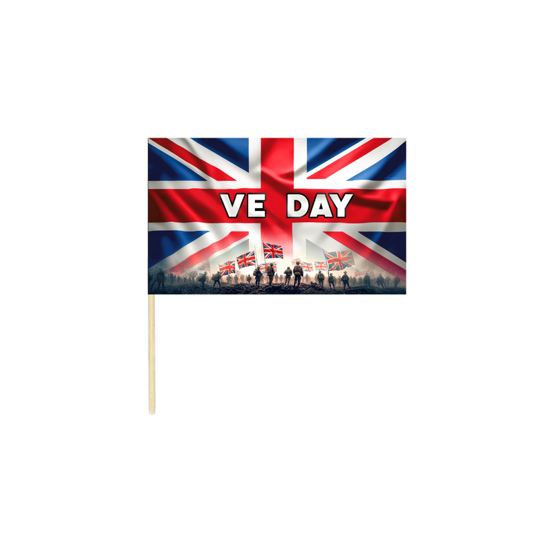 VE Day Handwaving Flags