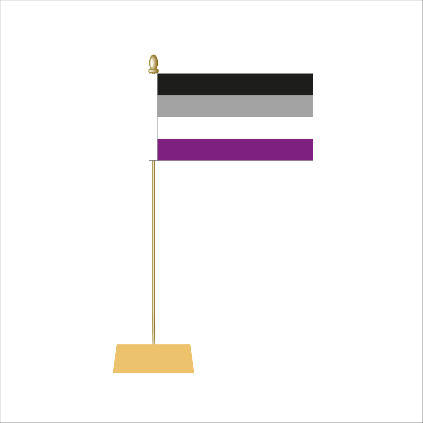Asexual Pride Table Flag – Flags and Flagpoles