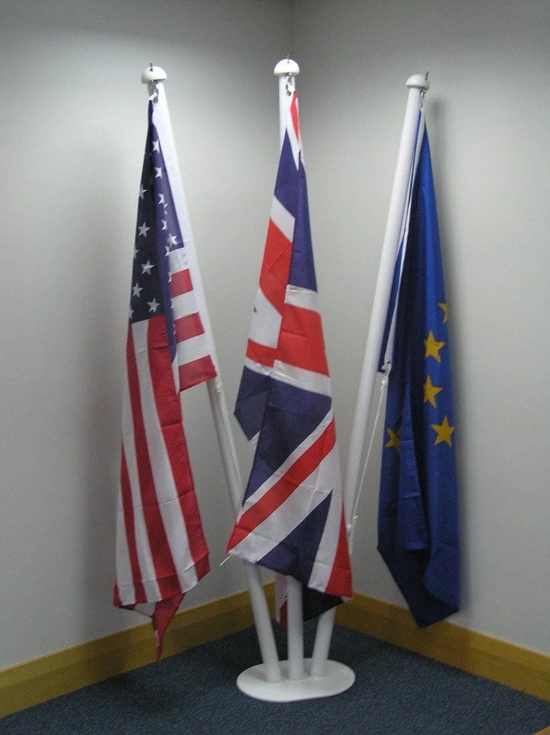 Indoor Flagpole - Triple Base - 2 metres high