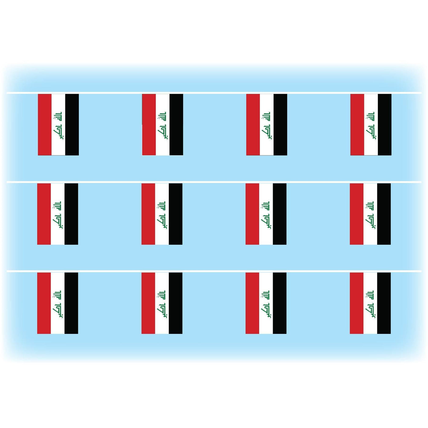 Iraq Flag Synthetic Bunting – Flags and Flagpoles