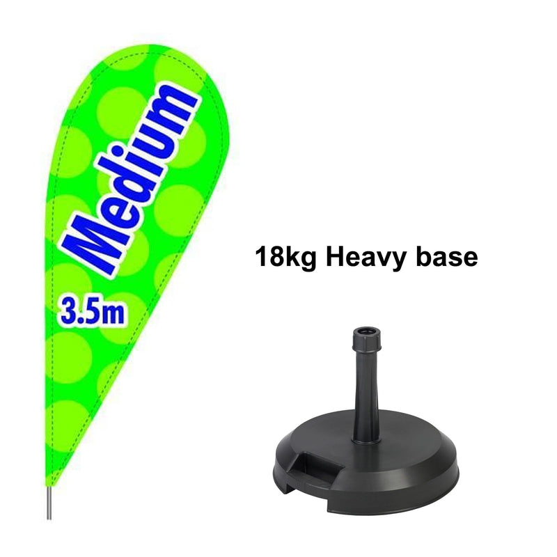 Medium Teardrop Flag with 18kg base