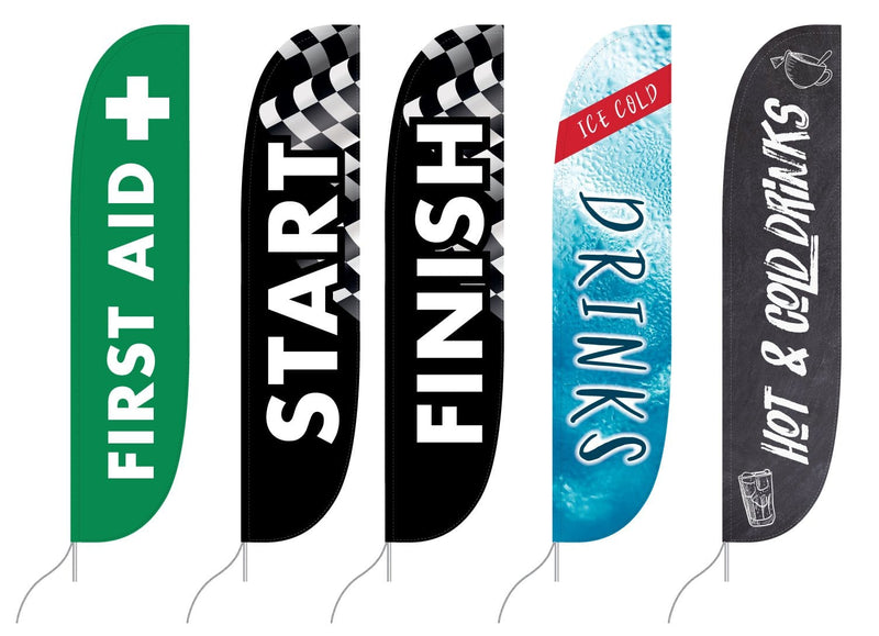 Race event feather flags