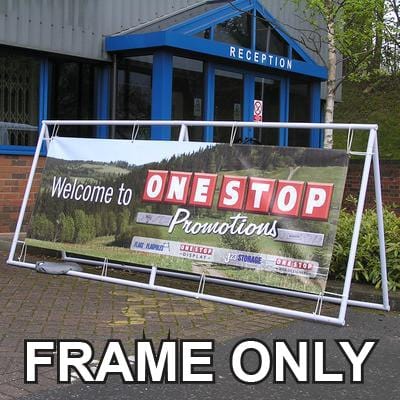 Steel banner frame for Car forecourt signage